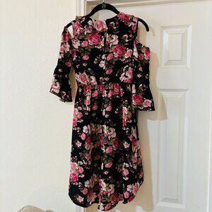 Beautees Cold Shoulder Floral Romper Size 12
